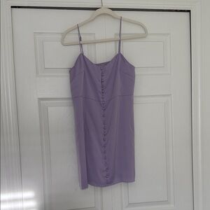 Lavender Button-Down Women's Dress